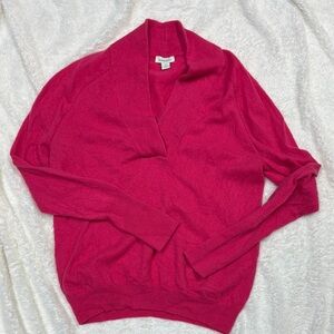Sundance Pink Cowl Neck Sweater 100% cashmere